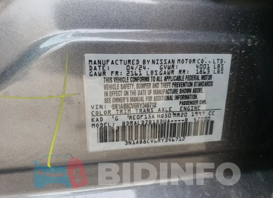 3N1AB8CV6RY346712 Photo# 12
