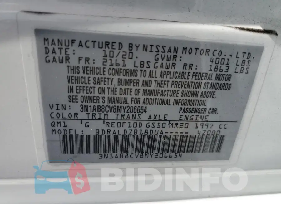 3N1AB8CV8MY206654 Photo# 12