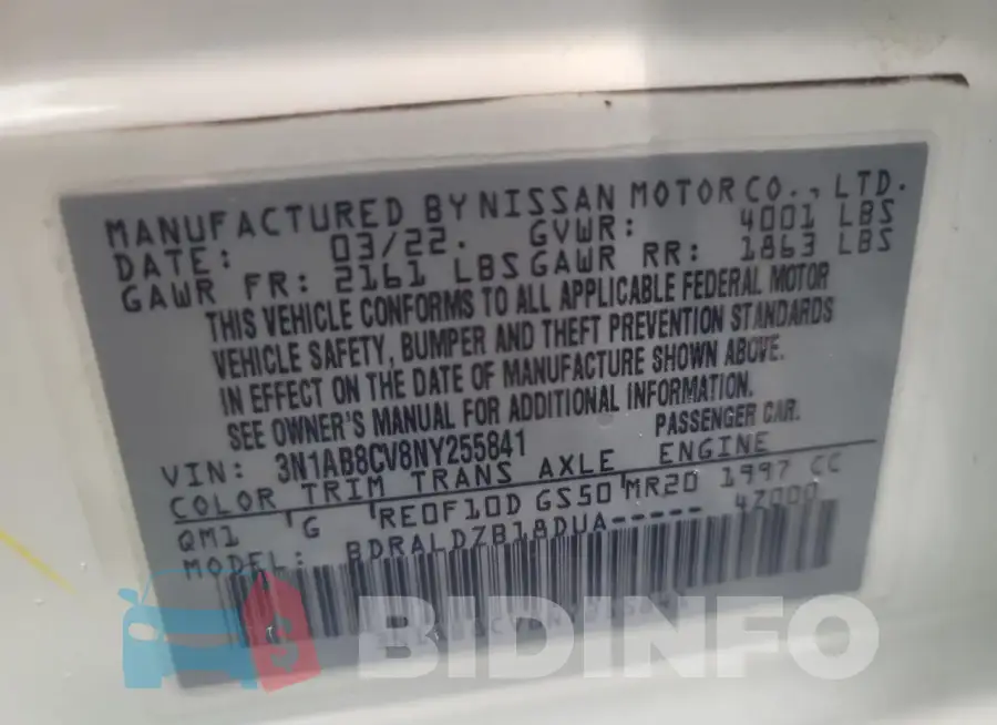 3N1AB8CV8NY255841 Photo# 12