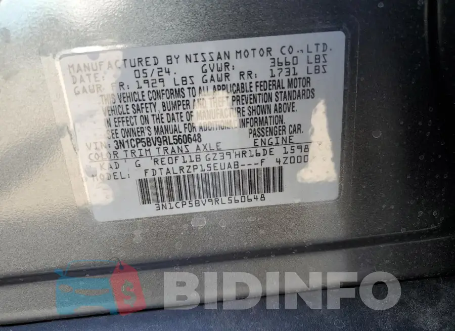 3N1CP5BV9RL560648 Photo# 12