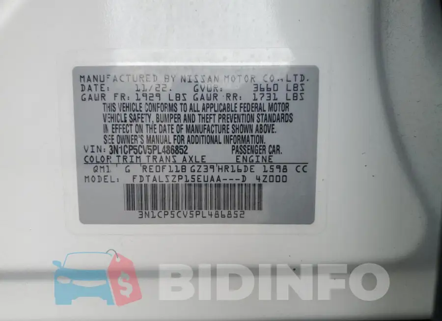3N1CP5CV5PL486852 Photo# 13