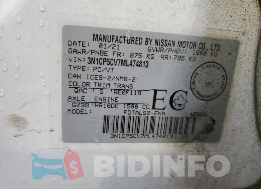 3N1CP5CV7ML474813 Photo# 12