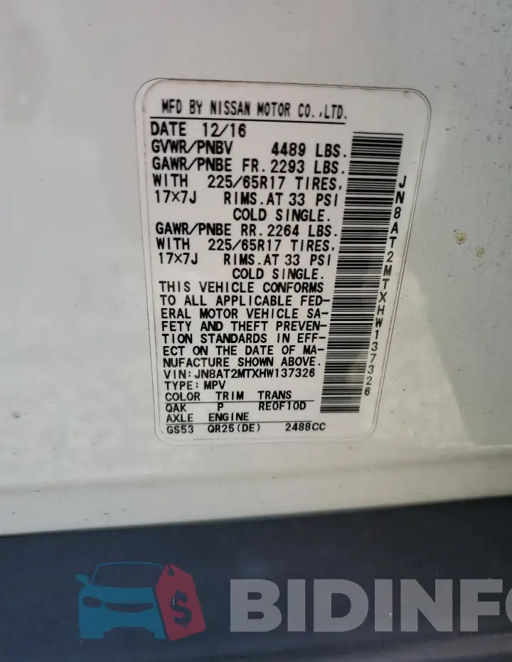 JN8AT2MTXHW137326 Photo# 13