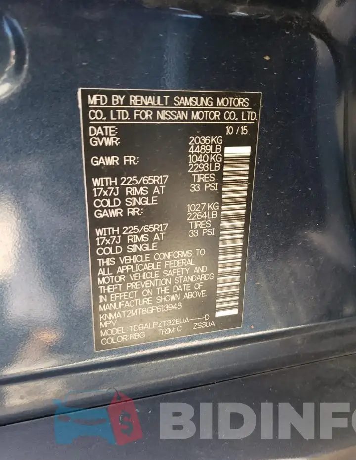 KNMAT2MT8GP613948 Photo# 12