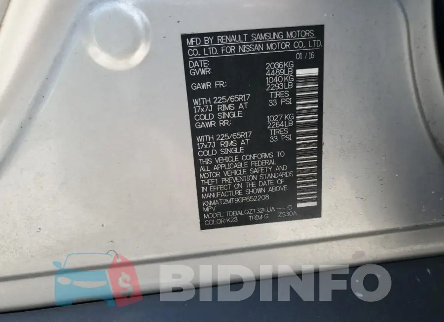 KNMAT2MT9GP652208 Photo# 13