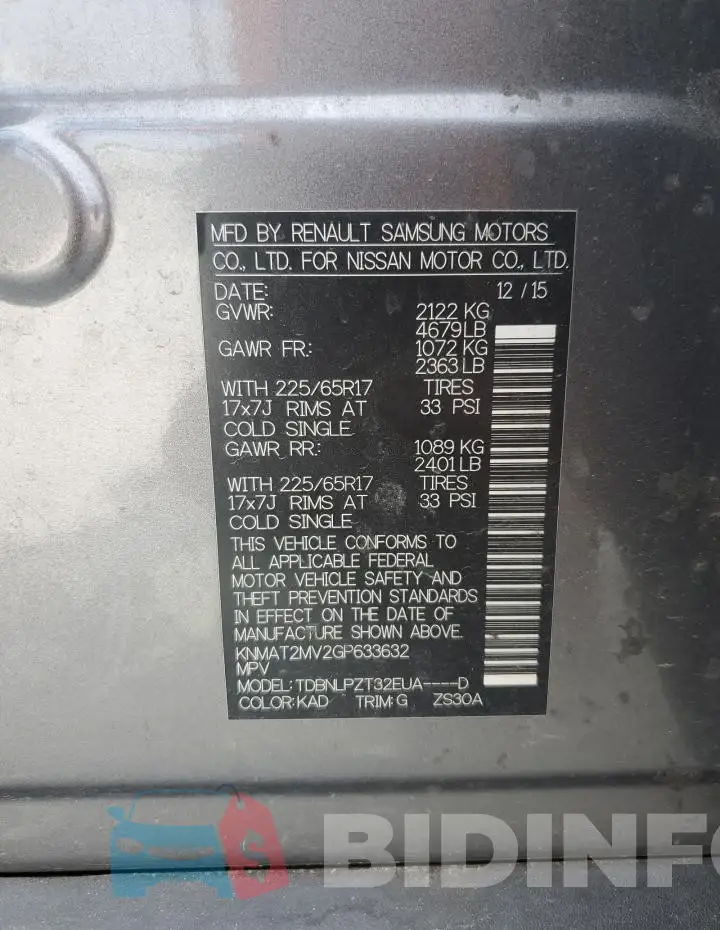 KNMAT2MV2GP633632 Photo# 12