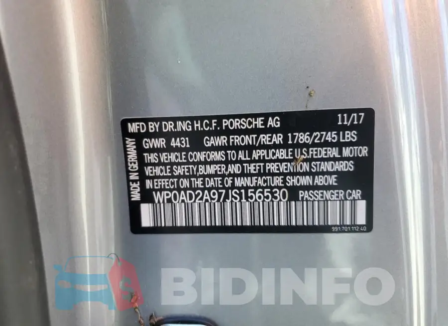 WP0AD2A97JS156530 Photo# 12