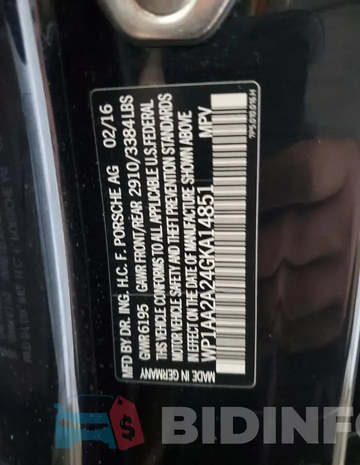 WP1AA2A24GKA14851 Photo# 13