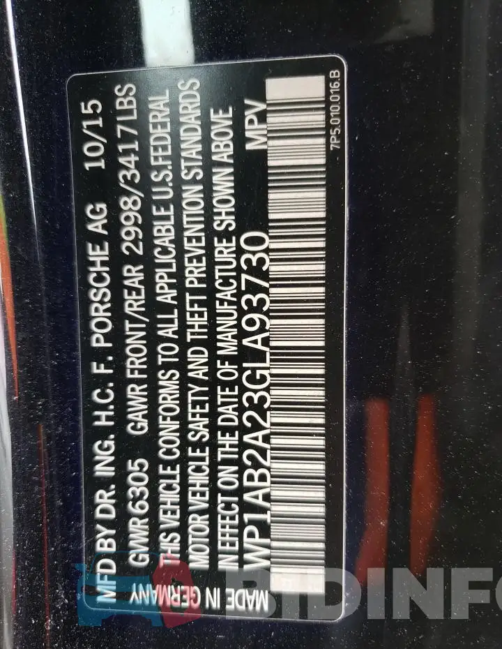 WP1AB2A23GLA93730 Photo# 14