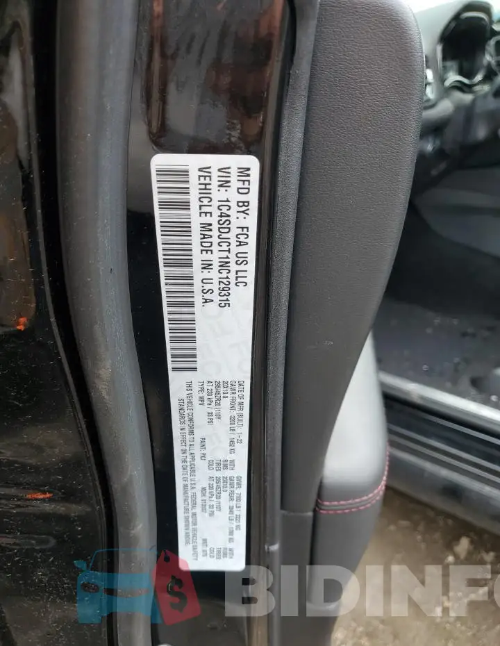 1C4SDJCT1NC129315 Photo# 13