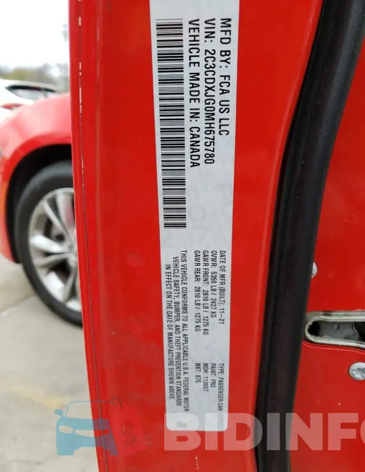2C3CDXJG0MH675780 Photo# 12