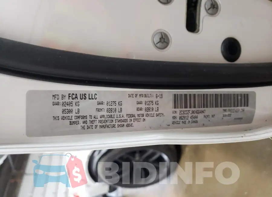 2C3CDZFJ0KH664047 Photo# 13