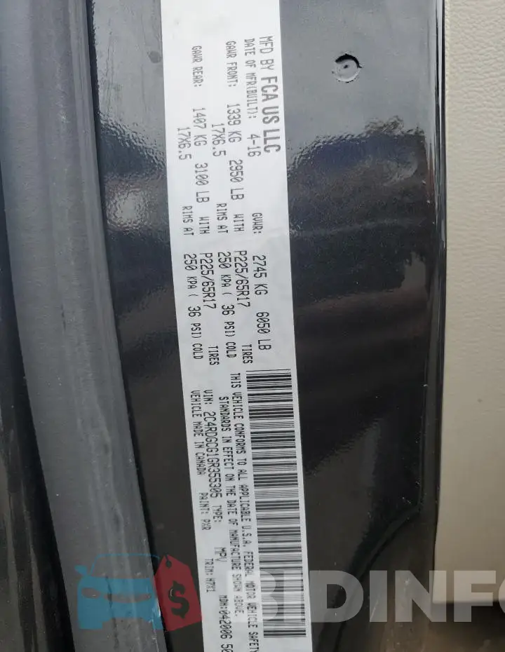 2C4RDGCG1GR355305 Photo# 13