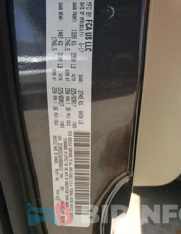 2C4RDGCGXHR806412 Photo# 13