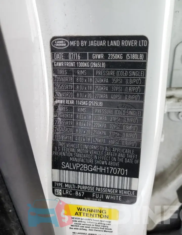 SALVP2BG4HH170701 Photo# 12