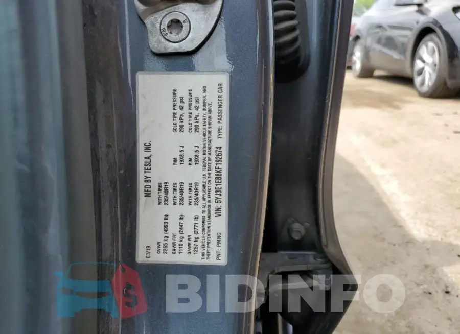 5YJ3E1EB8KF192674 Photo# 12
