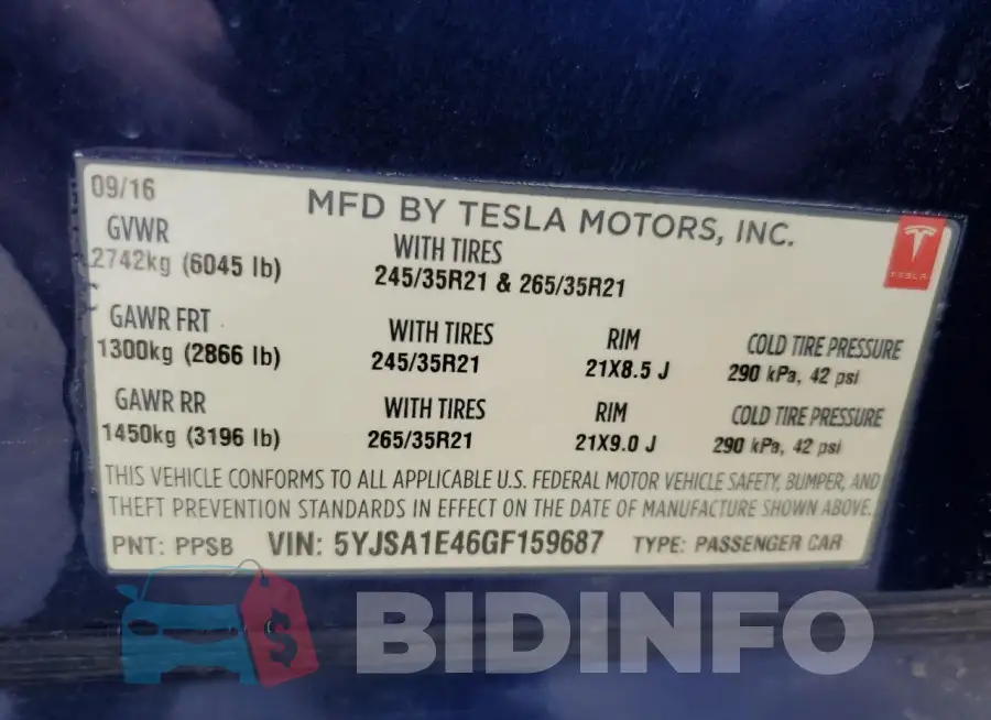 5YJSA1E46GF159687 Photo# 13