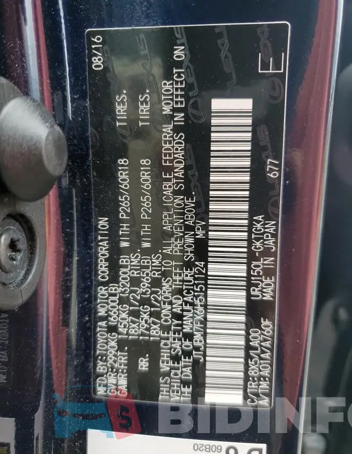 JTJBM7FX6H5151124 Photo# 14