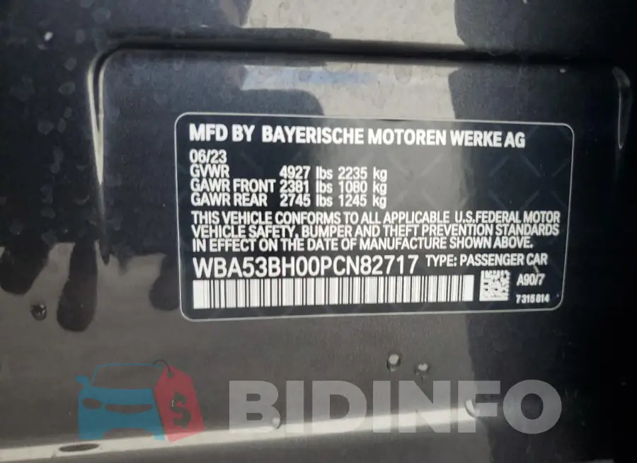 WBA53BH00PCN82717 Photo# 12
