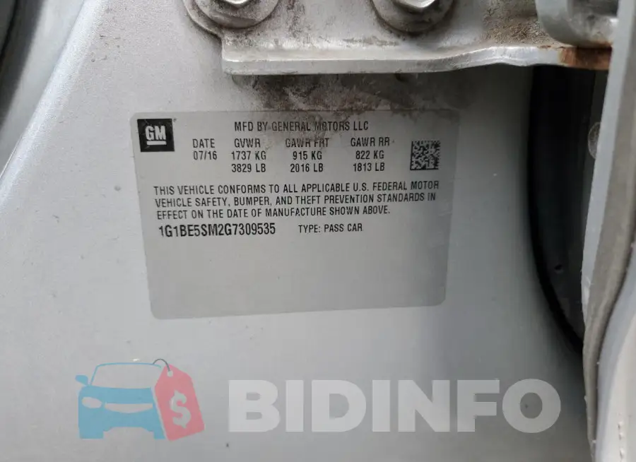 1G1BE5SM2G7309535 Photo# 13