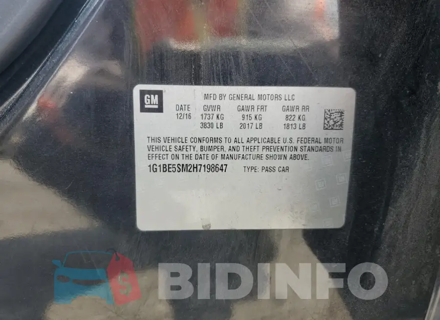 1G1BE5SM2H7198647 Photo# 12