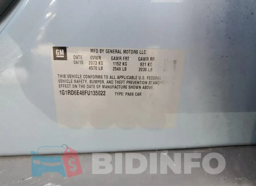 1G1RD6E48FU135022 Photo# 12