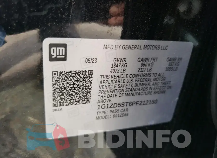 1G1ZD5ST6PF212160 Photo# 12