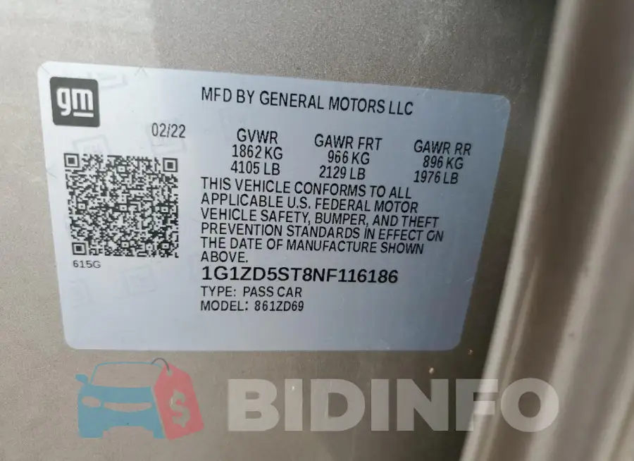 1G1ZD5ST8NF116186 Photo# 13