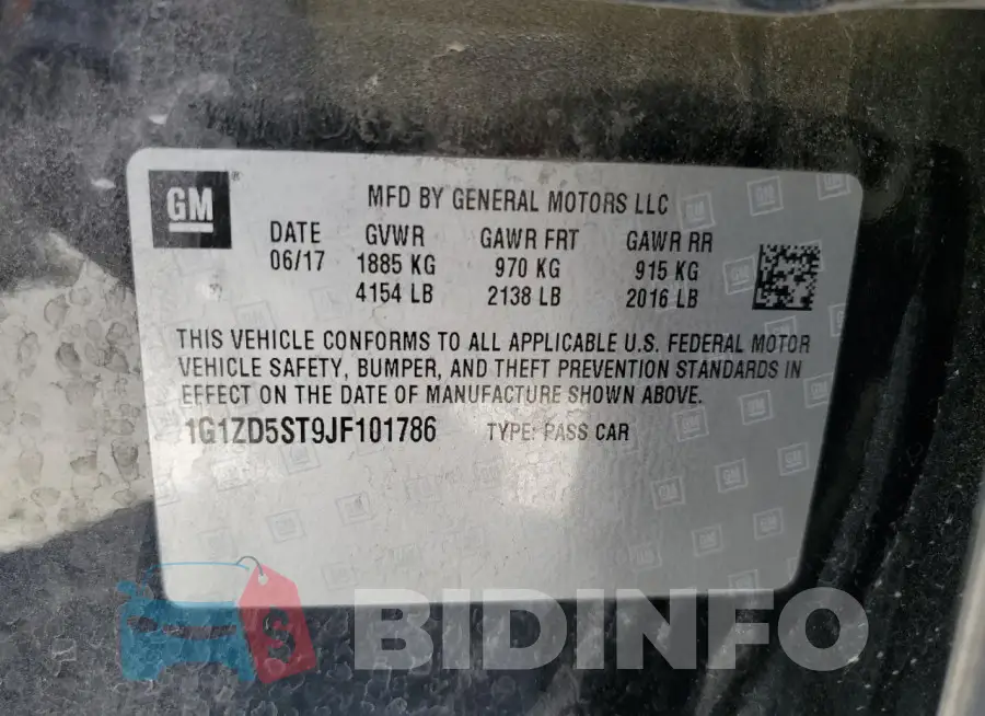 1G1ZD5ST9JF101786 Photo# 12