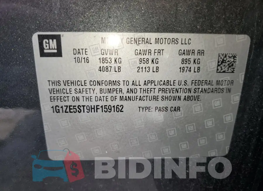 1G1ZE5ST9HF159162 Photo# 12