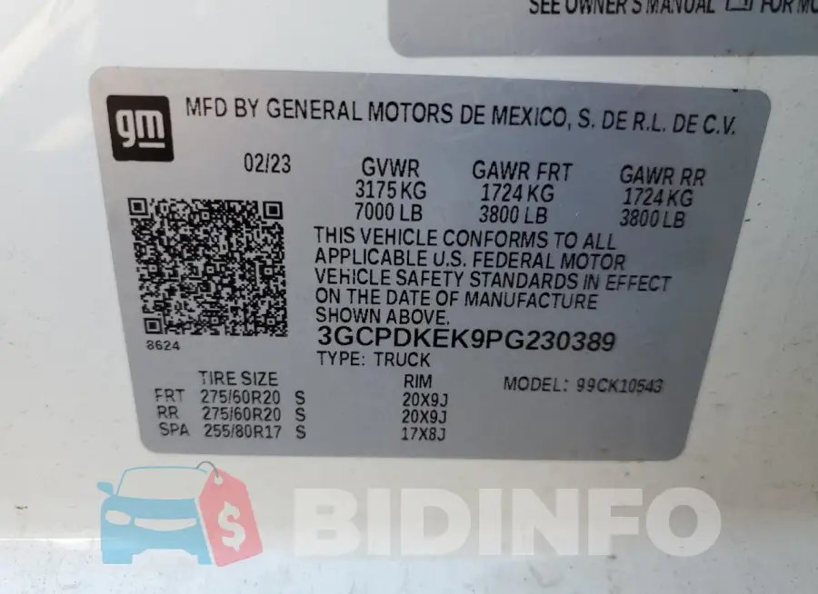 3GCPDKEK9PG230389 Photo# 13