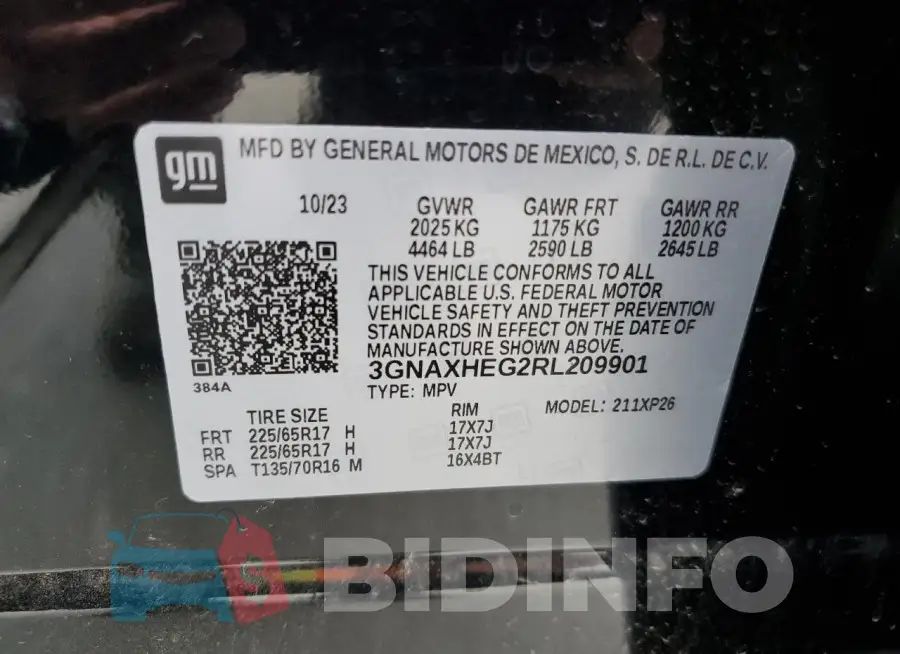 3GNAXHEG2RL209901 Photo# 14