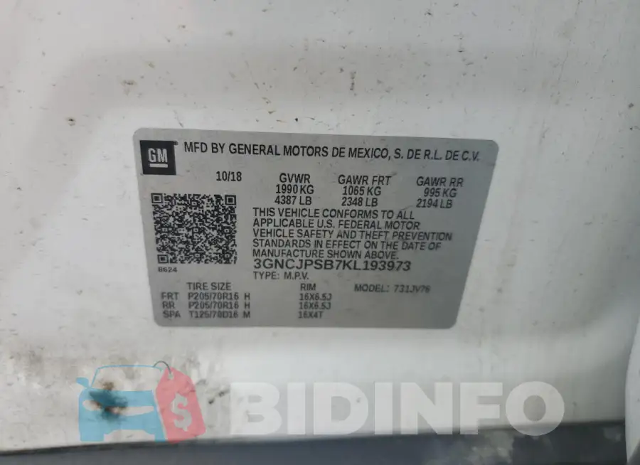 3GNCJPSB7KL193973 Photo# 12