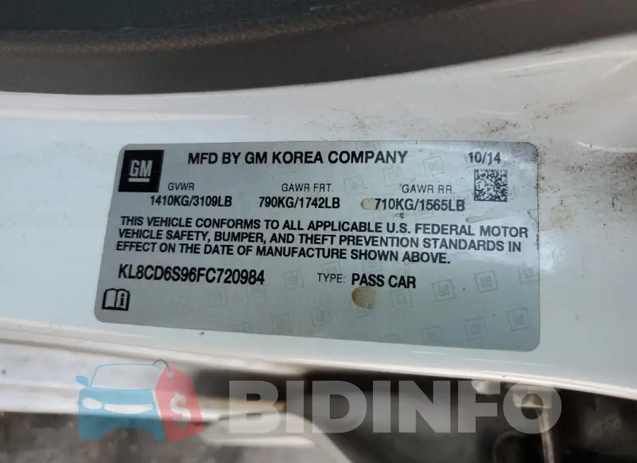 KL8CD6S96FC720984 Photo# 12
