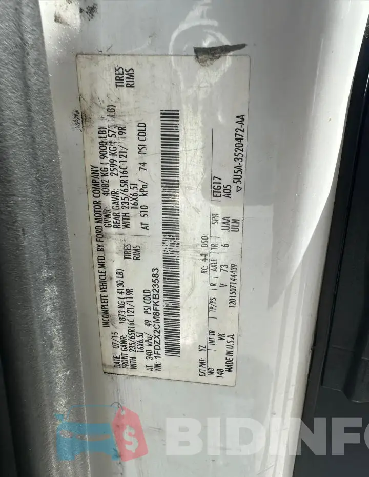 1FDZX2CM8FKB23583 Photo# 10