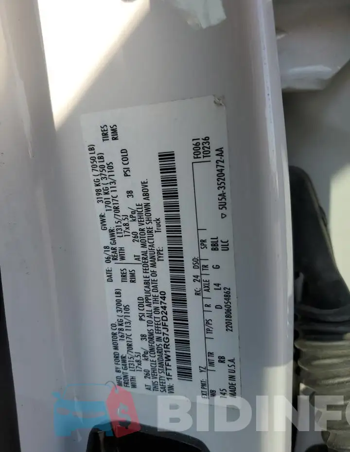 1FTFW1RG7JFD24740 Photo# 12