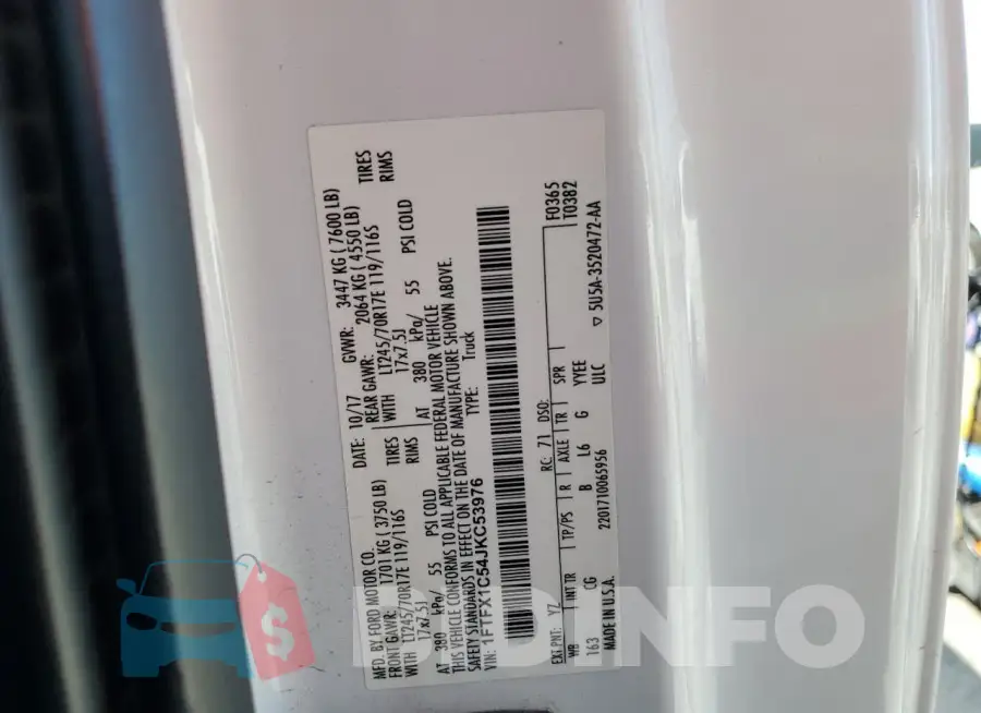 1FTFX1C54JKC53976 Photo# 12