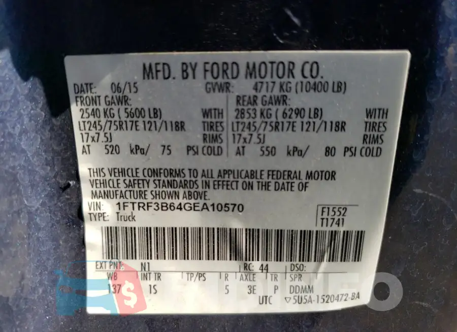 1FTRF3B64GEA10570 Photo# 12