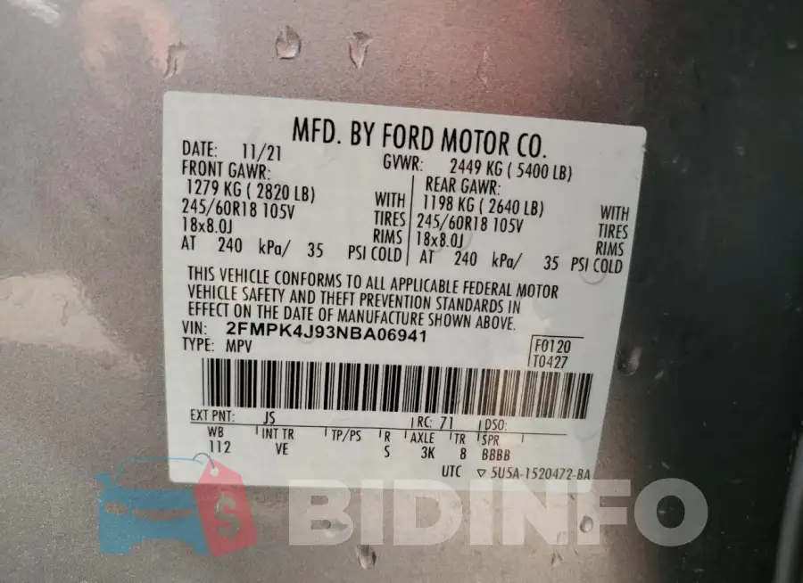 2FMPK4J93NBA06941 Photo# 13