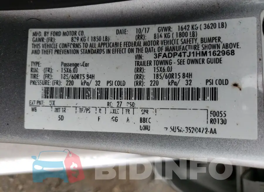 3FADP4TJ1HM162968 Photo# 12
