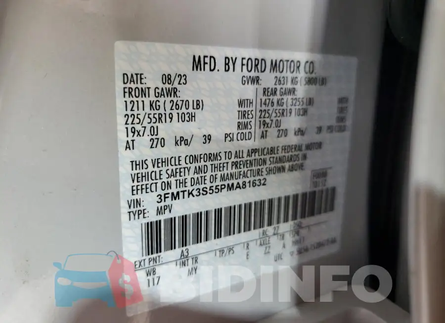 3FMTK3S55PMA81632 Photo# 12