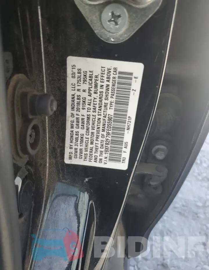 19XFB2F79FE055907 Photo# 12