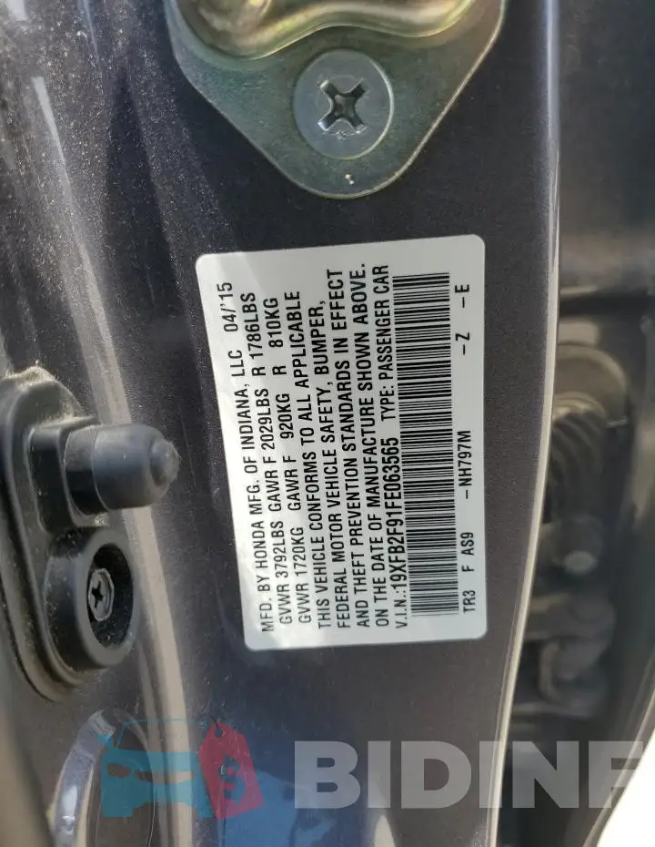 19XFB2F91FE063565 Photo# 12