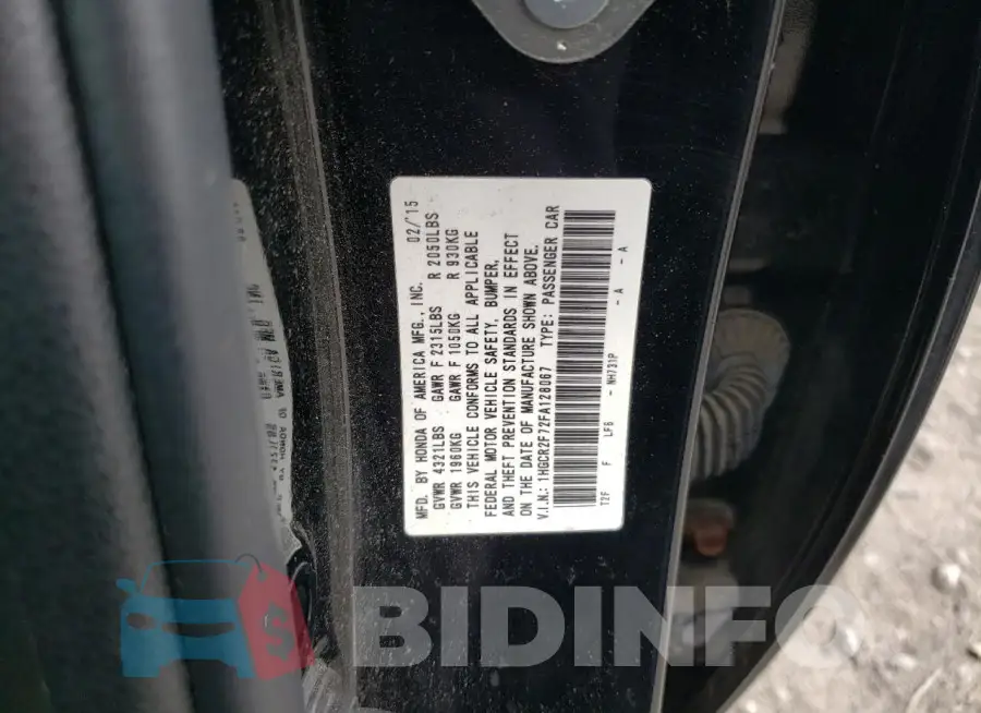 1HGCR2F72FA128067 Photo# 12