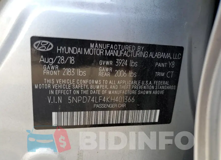 5NPD74LF4KH401366 Photo# 13