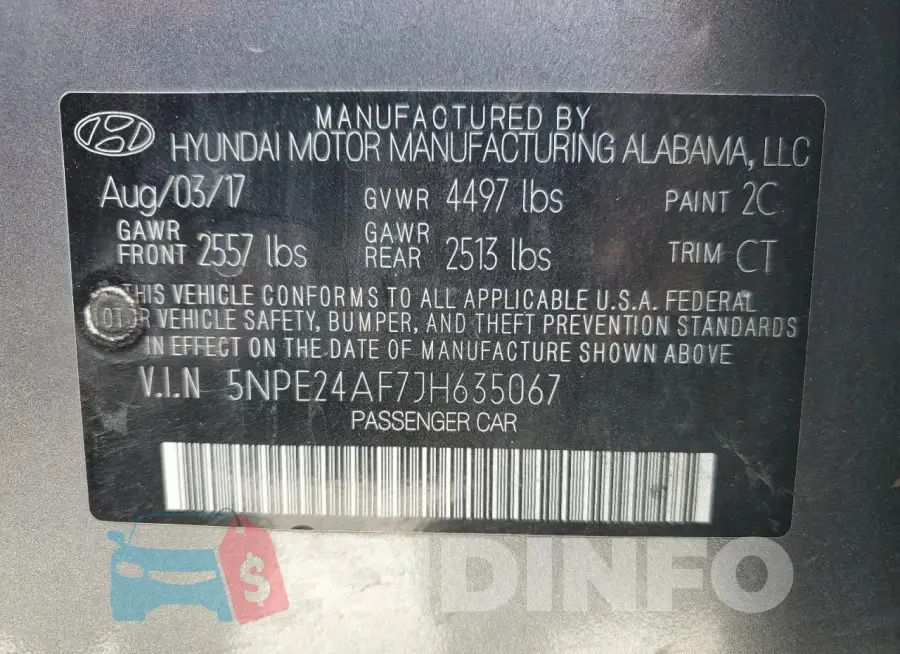 5NPE24AF7JH635067 Photo# 12