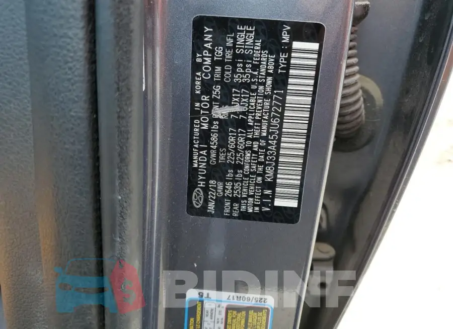 KM8J33A45JU672771 Photo# 13