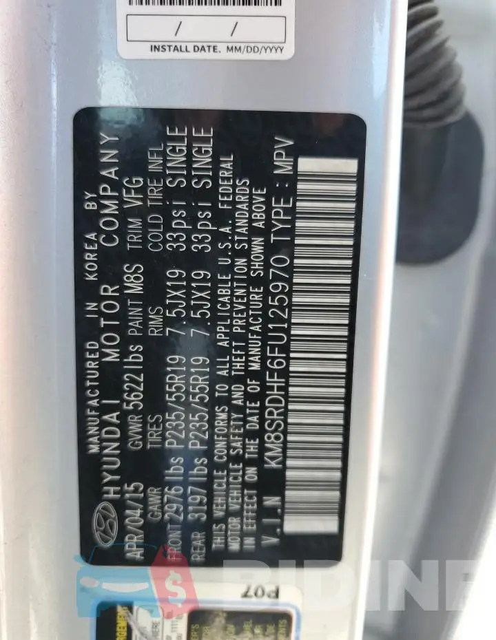 KM8SRDHF6FU125970 Photo# 14