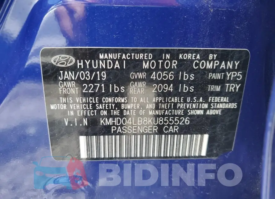 KMHD04LB8KU855526 Photo# 13