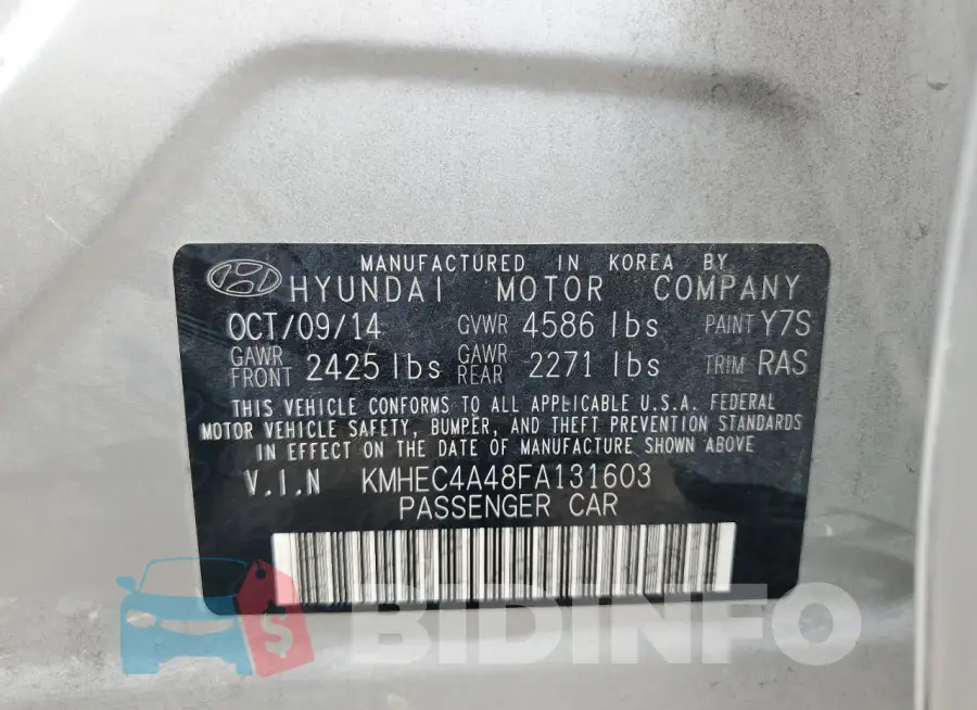 KMHEC4A48FA131603 Photo# 12